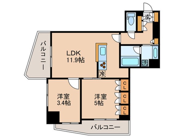 LaSante五反田の物件間取画像